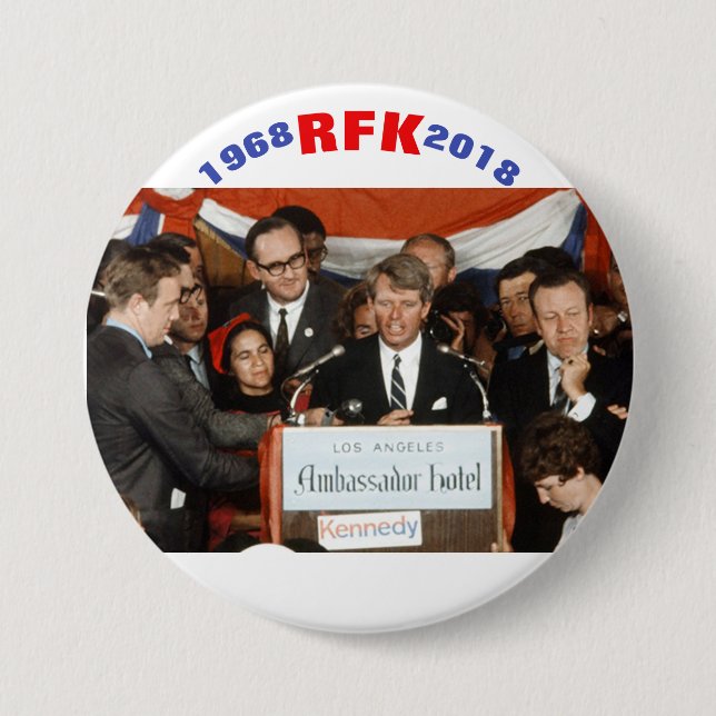 1968 RFK 2018 7.5 CM ROUND BADGE (Front)
