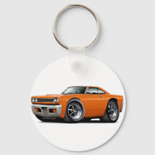 1968 Roadrunner Orange Car Key Ring