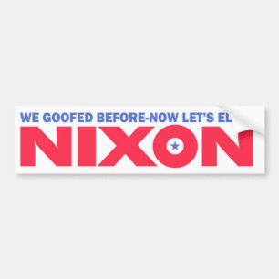 1968 Vintage Repro Nixon Election Bumper Sticker