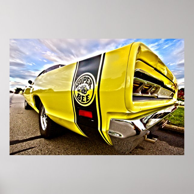 1969 1970 Dodge Coronet Super Bee HDR Art Poster (Front)