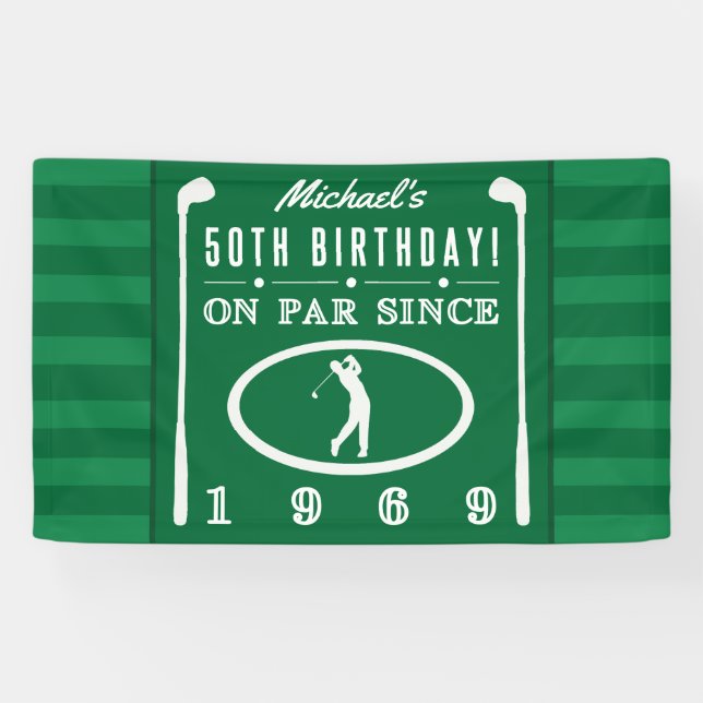1969 50th Birthday For Golfers Banner (Horizontal)