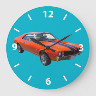 1969 AMC Javlin Muscle Car Large Clock