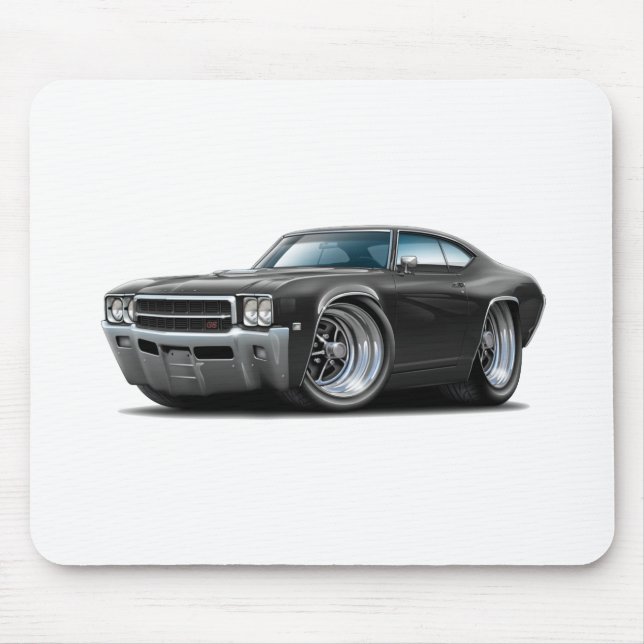 1969 Buick GS Black Car Mouse Pad (Front)