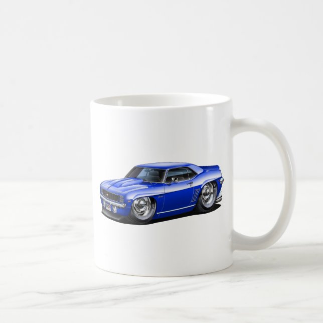 1969 Camaro Blue Car Coffee Mug (Right)