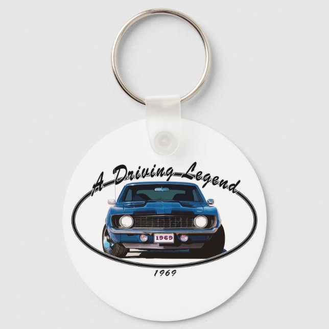 1969_camaro_blue_front key ring (Front)