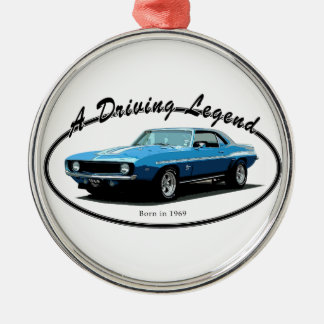 1969 Camaro blue Metal Tree Decoration