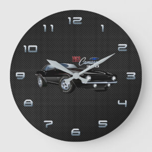 1969 Camaro Illustration Large Clock