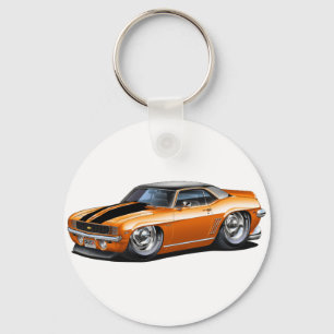 1969 Camaro Orange-Black Top Car Key Ring