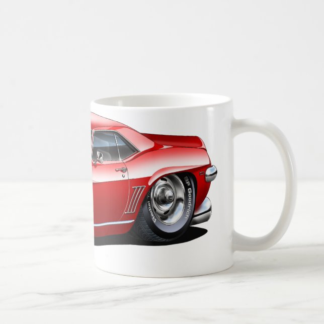 1969 Camaro Red-Black Car Coffee Mug (Right)