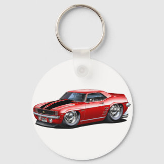 1969 Camaro Red-Black Car Key Ring