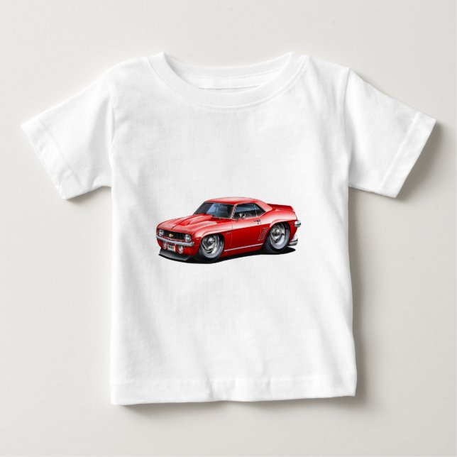1969 Camaro SS Red Car Baby T-Shirt (Front)