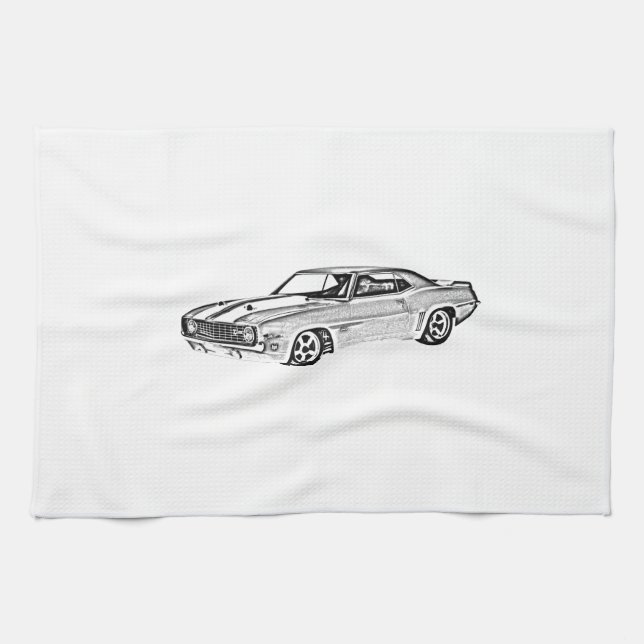 1969 Camaro Z28 Tea Towel (Horizontal)