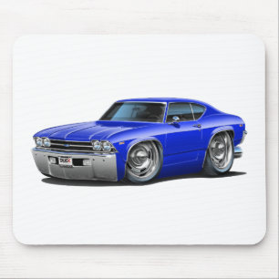 1969 Chevelle Blue Car Mouse Pad