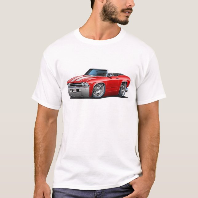 1969 Chevelle Red-White Convertible T-Shirt (Front)