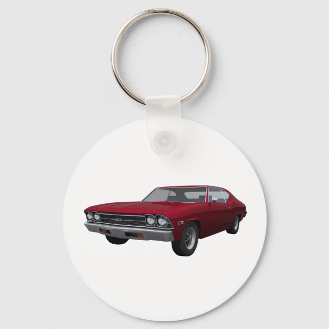 1969 Chevelle SS: Candy Apple Finish Key Ring (Front)
