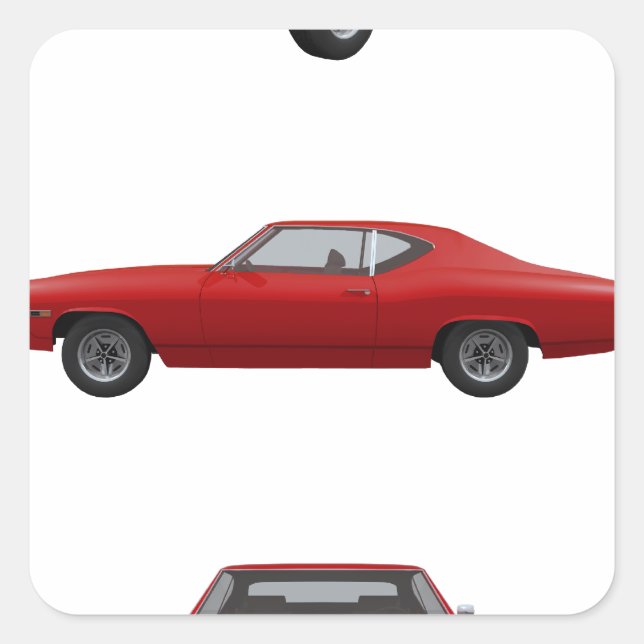 1969 Chevelle SS: Square Sticker (Front)