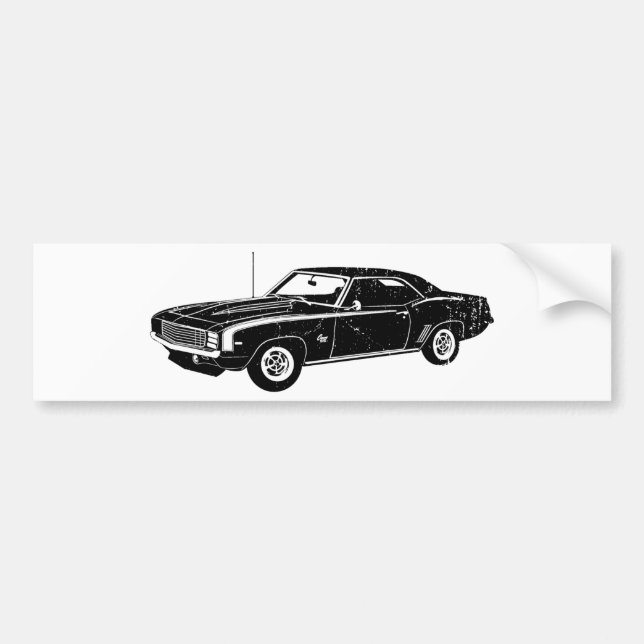 1969 Chevrolet Camaro SS Bumper Sticker (Front)