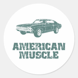 1969 Chevrolet Chevelle 396 SS Classic Round Sticker