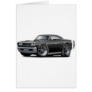 1969 Coronet RT Black-White Double Scoop Hood
