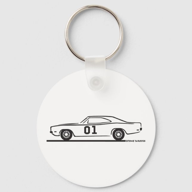1969 Dodge Charger General Lee Key Ring (Front)
