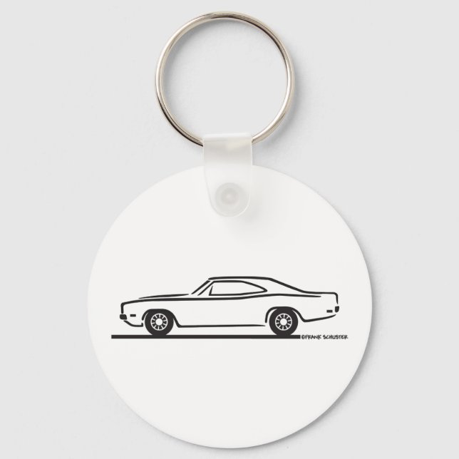 1969 Dodge Charger Key Ring (Front)