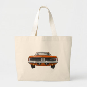 1969 Dodge Charger Large Tote Bag