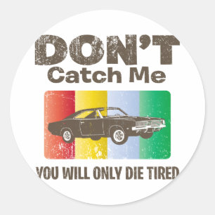 1969 Dodge Hemi Charger Classic Round Sticker