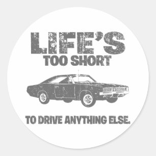 1969 Dodge Hemi Charger Classic Round Sticker