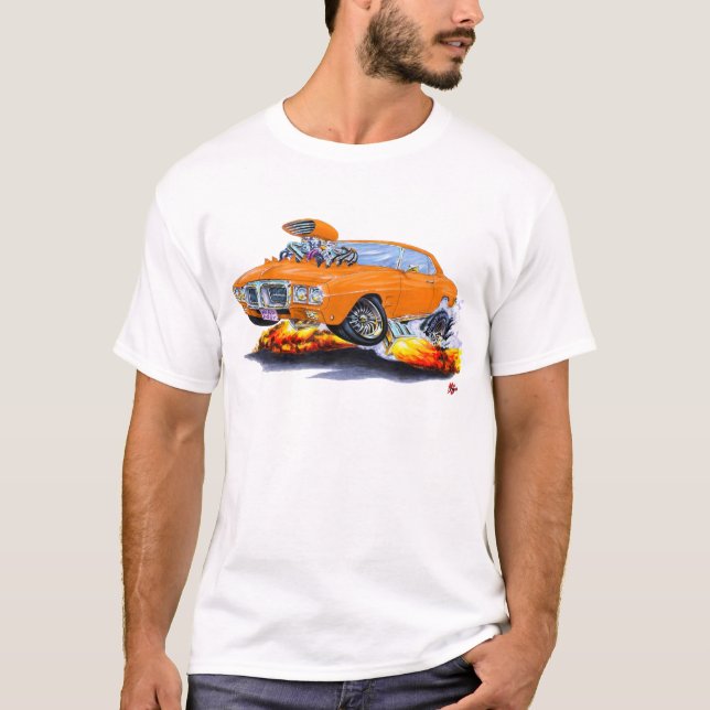 1969 Firebird Orange Car T-Shirt (Front)
