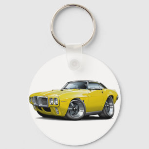 1969 Firebird Yellow-Black Top Car Key Ring