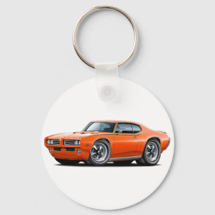 1969 GTO Judge Orange Car Key Ring