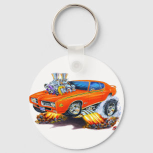 1969 GTO Judge Orange Car Key Ring