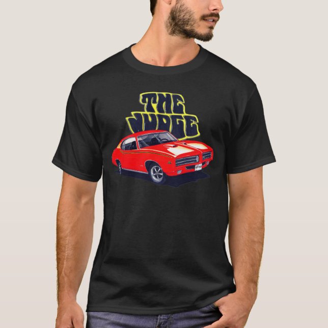 1969 GTO Judge Red Car T-Shirt (Front)