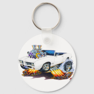 1969 GTO White Convertible Key Ring