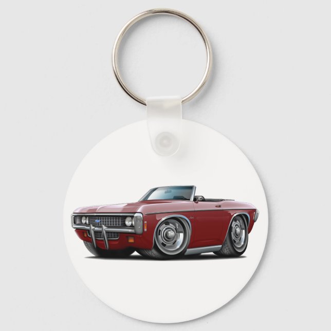 1969 Impala Maroon Convert Key Ring (Front)