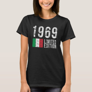 1969 Limited Edition Italy with Flag Birthday T-Shirt