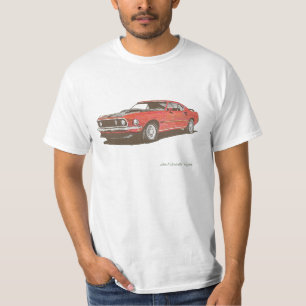 1969 Mach I Mustang drawing in dots!!! T-Shirt