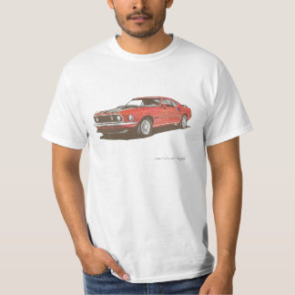 1969 Mach I Mustang drawing in dots!!! T-Shirt