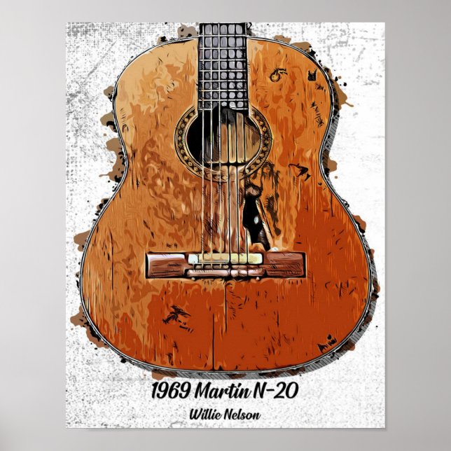 1969 Martin N20 - Funny Cute Music Lover Gift Poster (Front)