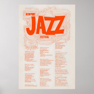 1969 Newport Jazz Festival jazz poster - Rhode