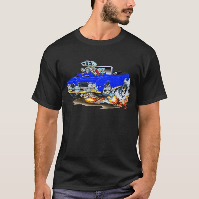 1969 Olds Cutlass Blue Convertible T-Shirt (Front)