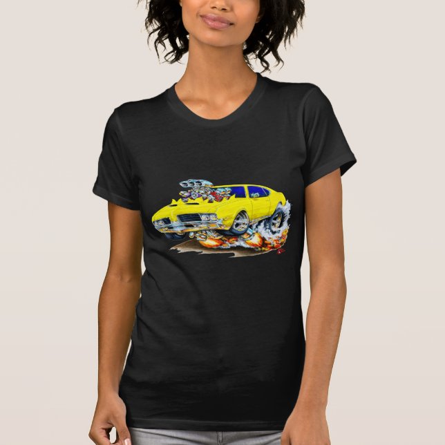 1969 Olds Cutlass Yellow Car T-Shirt (Front)