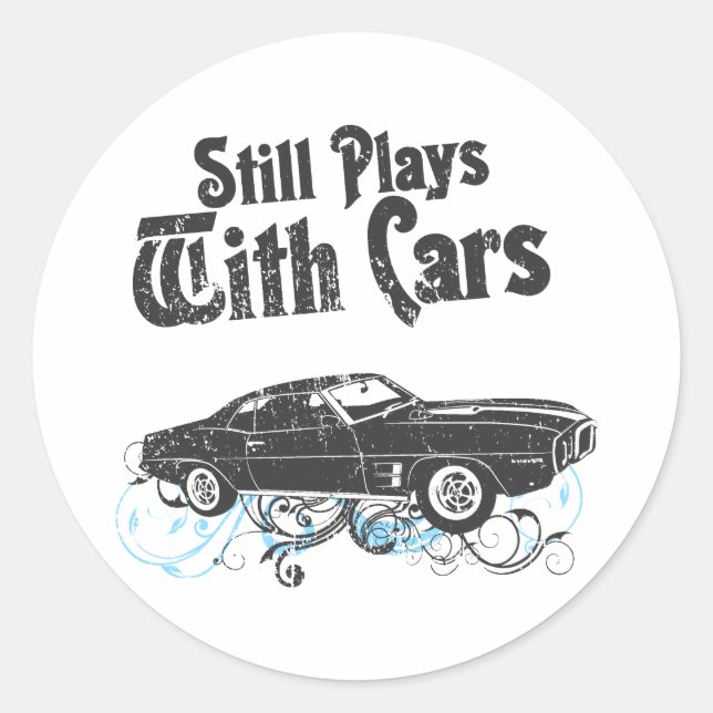 1969 Pontiac Firebird Classic Round Sticker (Front)