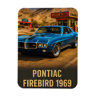 1969 Pontiac Firebird Vintage American Muscle Car Magnet