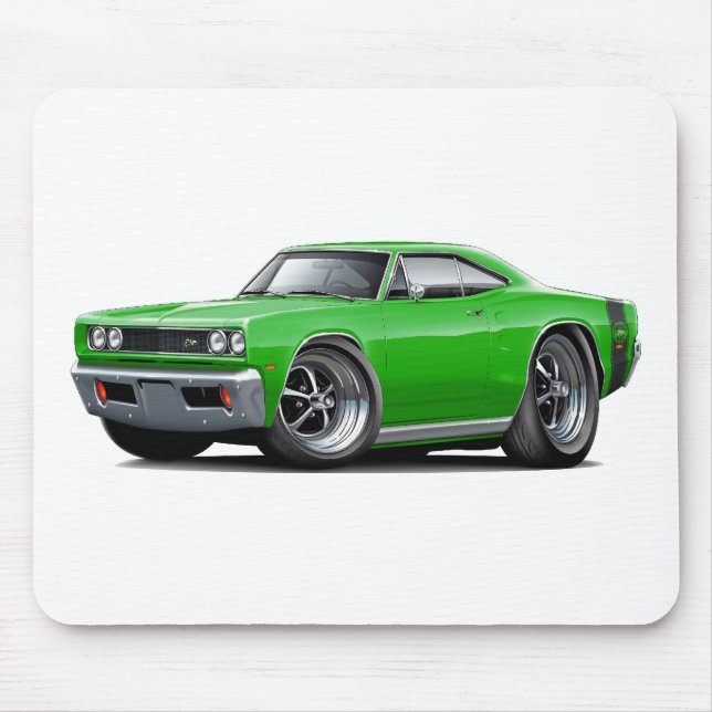 1969 Super Bee Green Car Mouse Pad (Front)