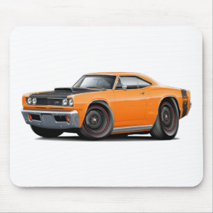 1969 Super Bee Orange-Black Stock Wheels Mouse Pad