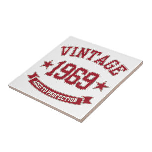 1969 Vintage Aged To Perfection Ceramic Tile