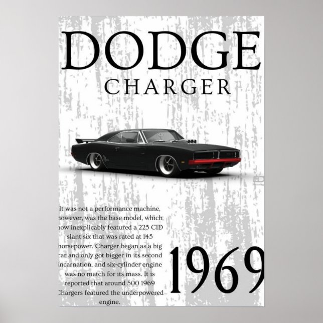 1969 vintage car  poster (Front)