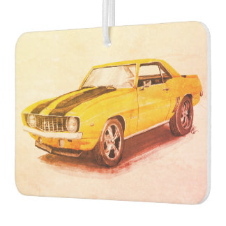 1969 Yellow Camaro Air Freshener