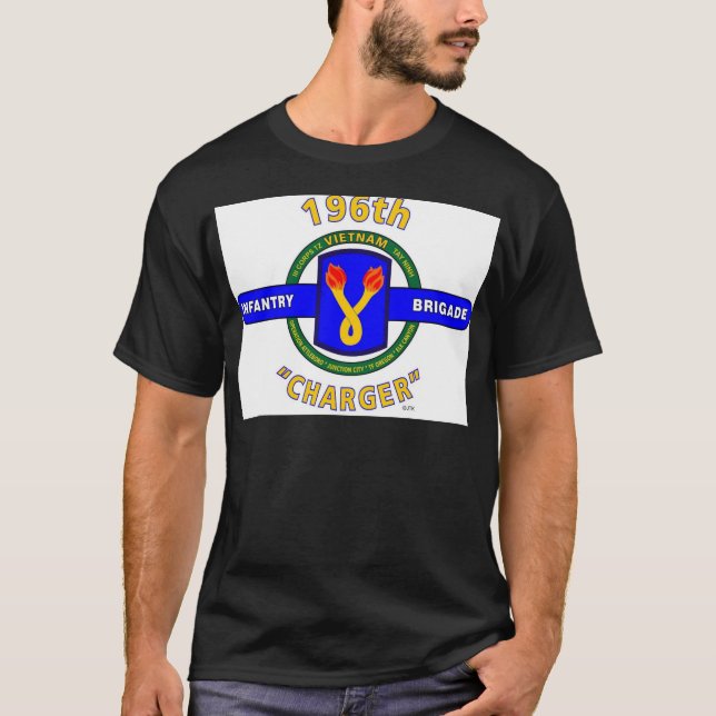 196TH INFANTRY BRIGADE "CHARGER" VIETNAM T-Shirt (Front)